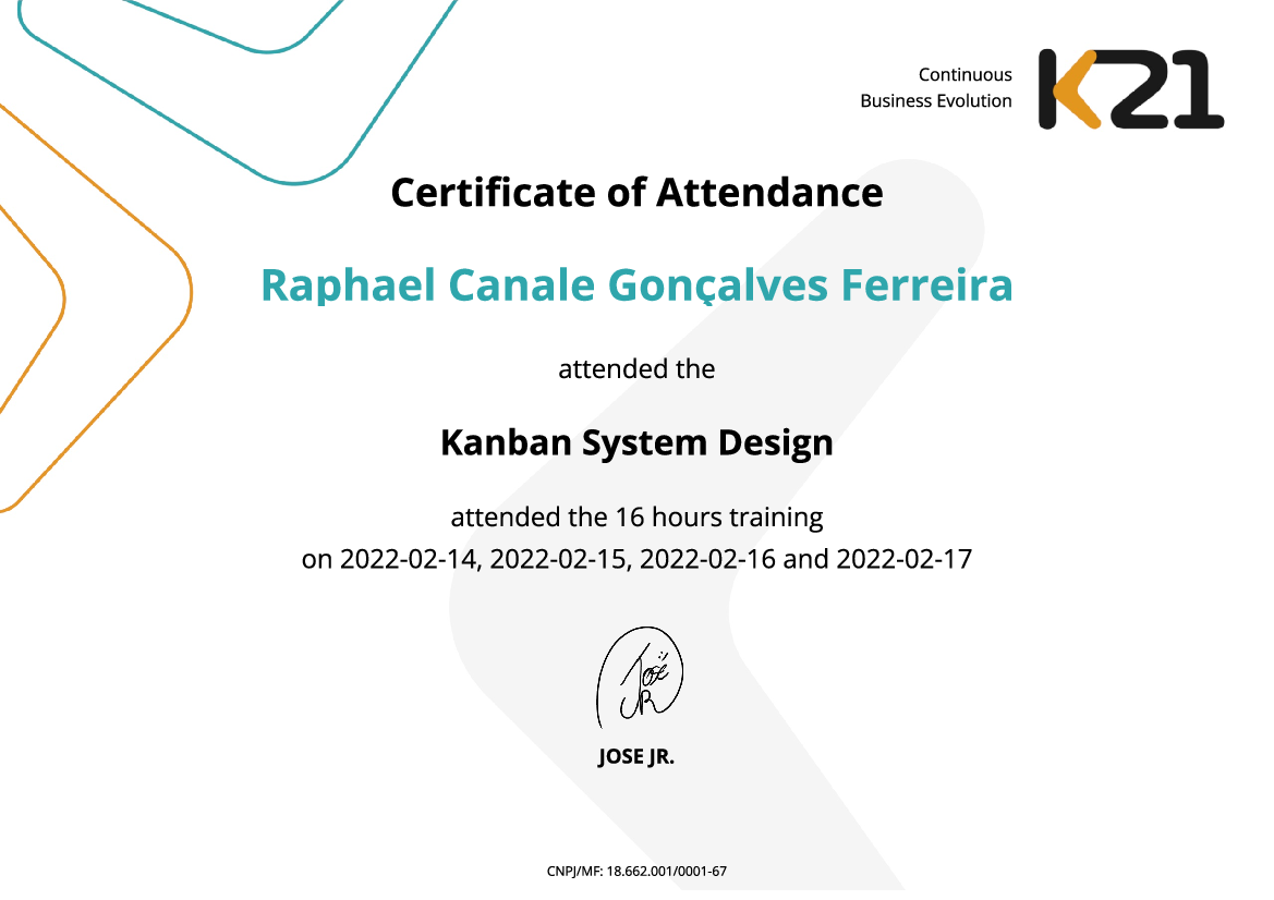 Certificado K21